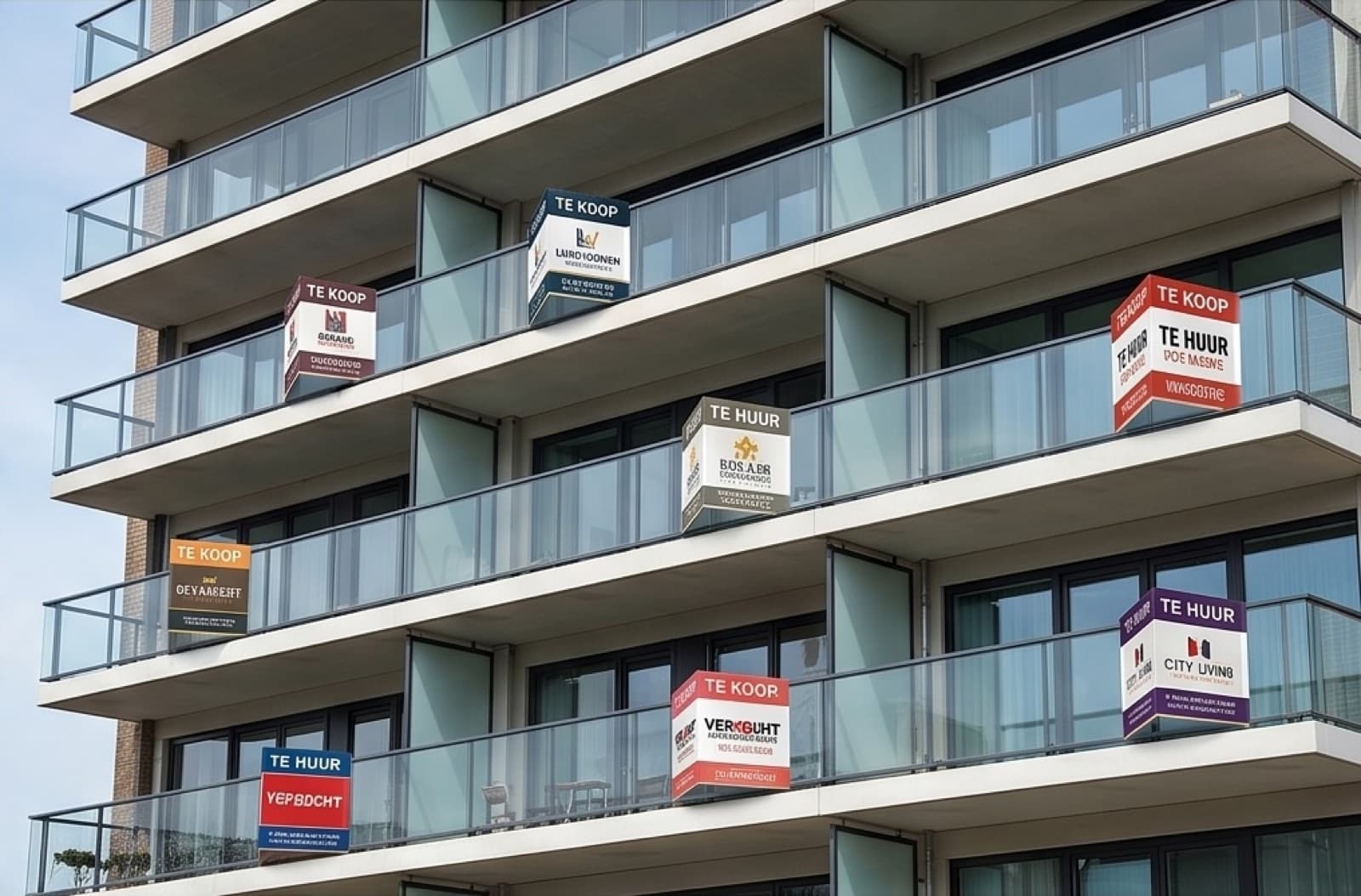 Makelaarsborden te koop — Stadszicht