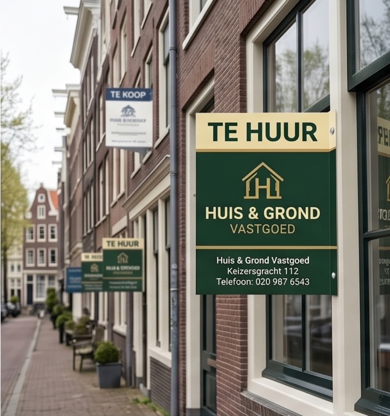 Makelaarsbord — V-bord van ReclameBordenLab